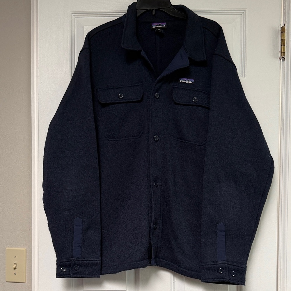 Patagonia Men’s Better Sweater Shirt Jacket Navy Fleece Shirt XXL button down